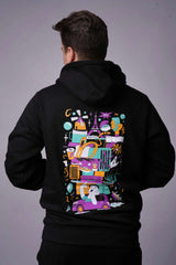 Vítek design přes celé záda Mikina Černá