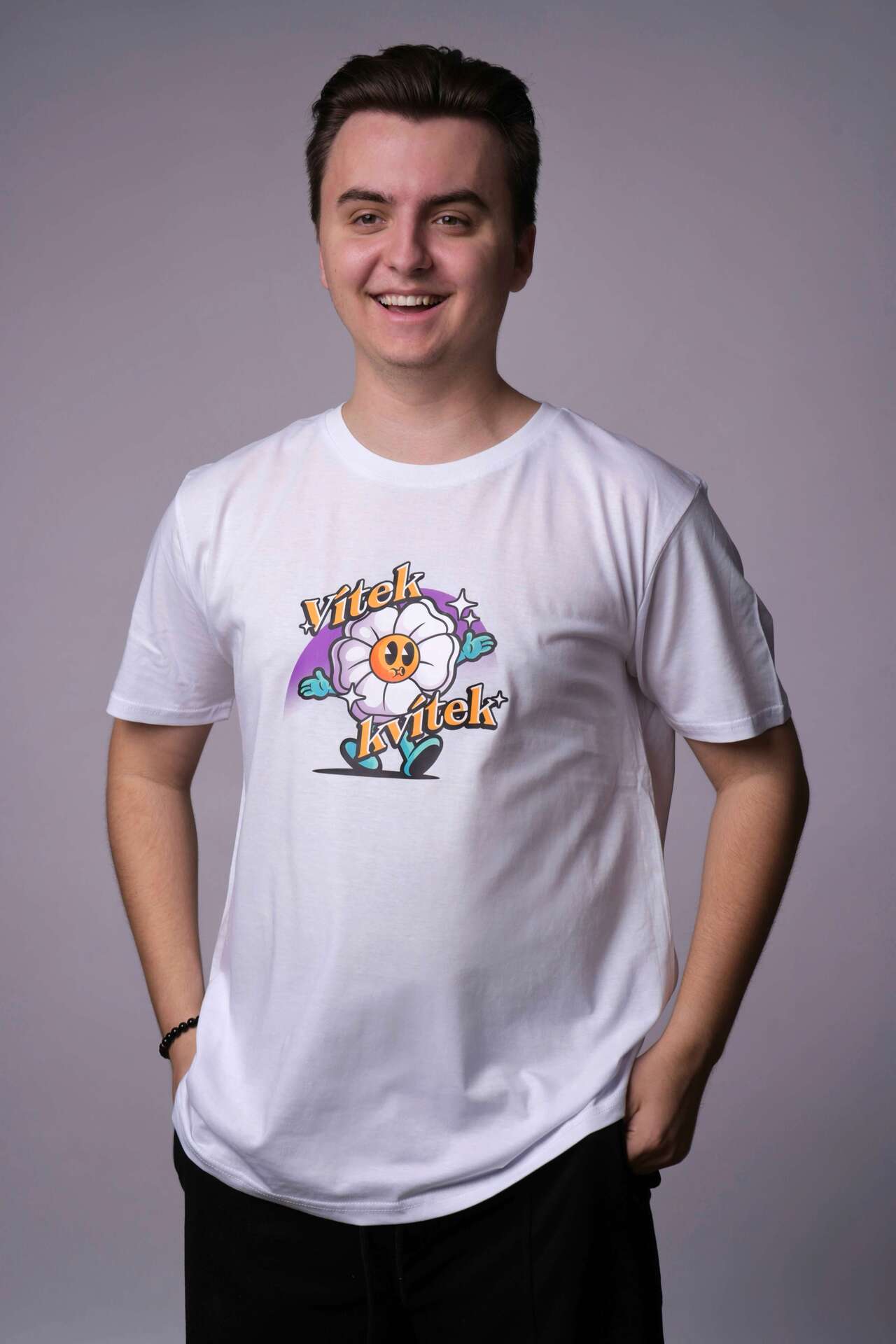 Vítek Kvítek tričko bílé