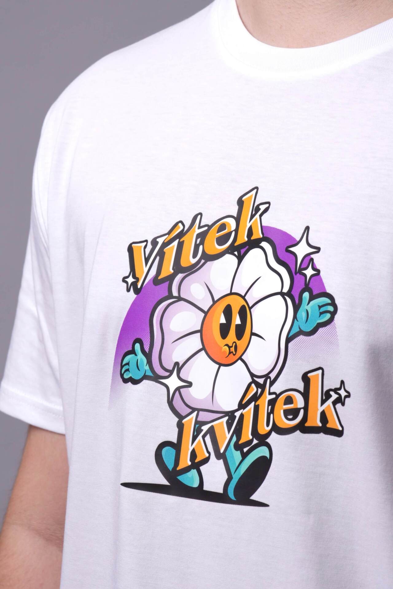 Vítek Kvítek tričko bílé